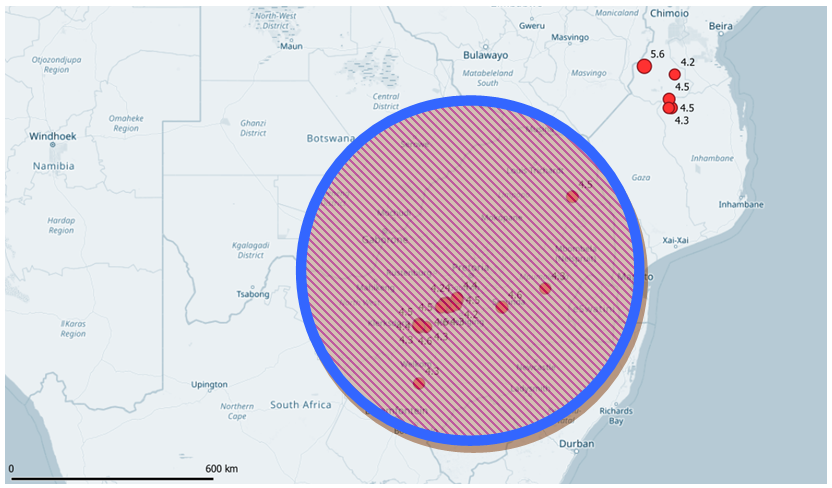 Earthquake Risk Transfer for South Africa; Short-term earthquake loss