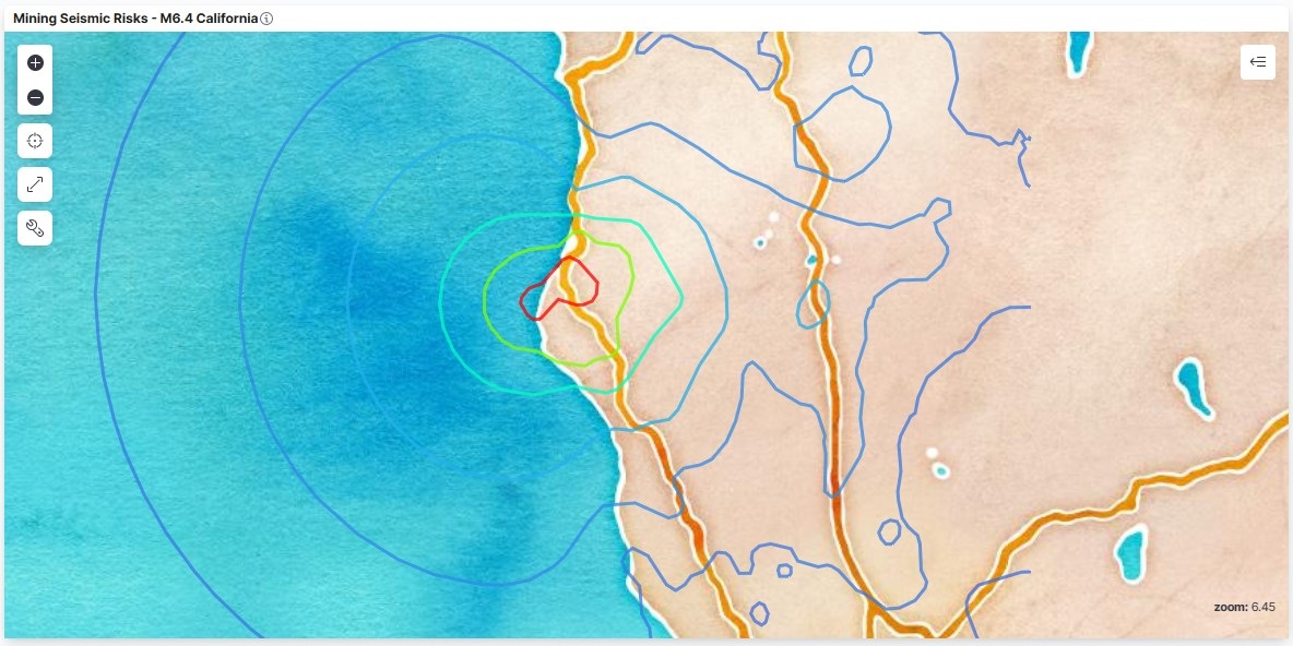 M 6.4 Dec 20 2023 and M 6.2 2022 California earthquakes weren't man made. Fig.1 - How M6.4 PGV 20cm/s Dec 20 2022 earthquake affected California.