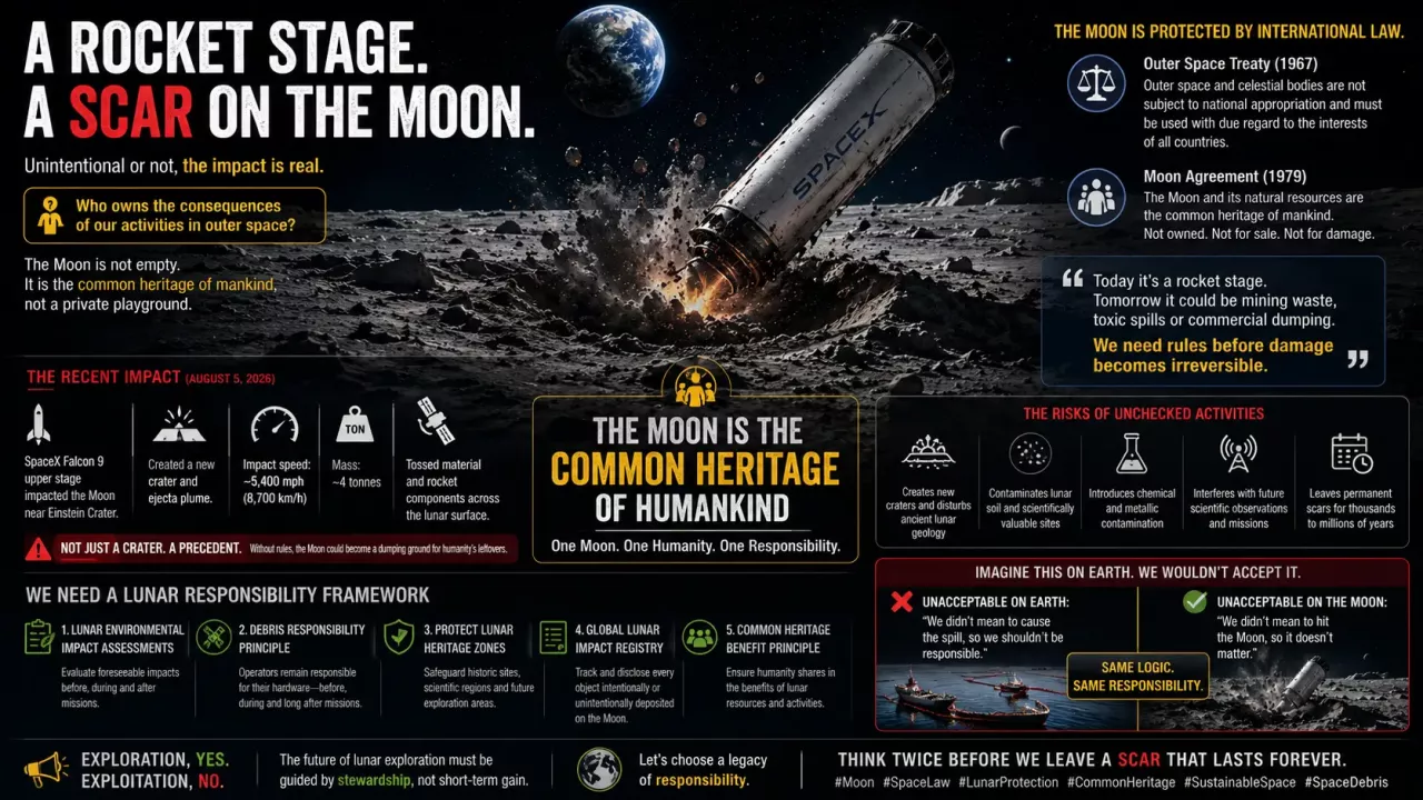 SpaceX Moon Impact Raises Questions About Lunar Environmental Protection and Common Heritage